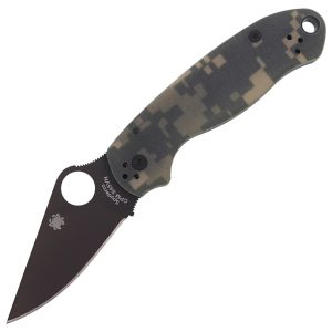 Nóż składany Spyderco Para 3 Digital Camo G10, Black DLC CPM S45VN by Sal, Eric Glesser (C223GPCMOBK)-1