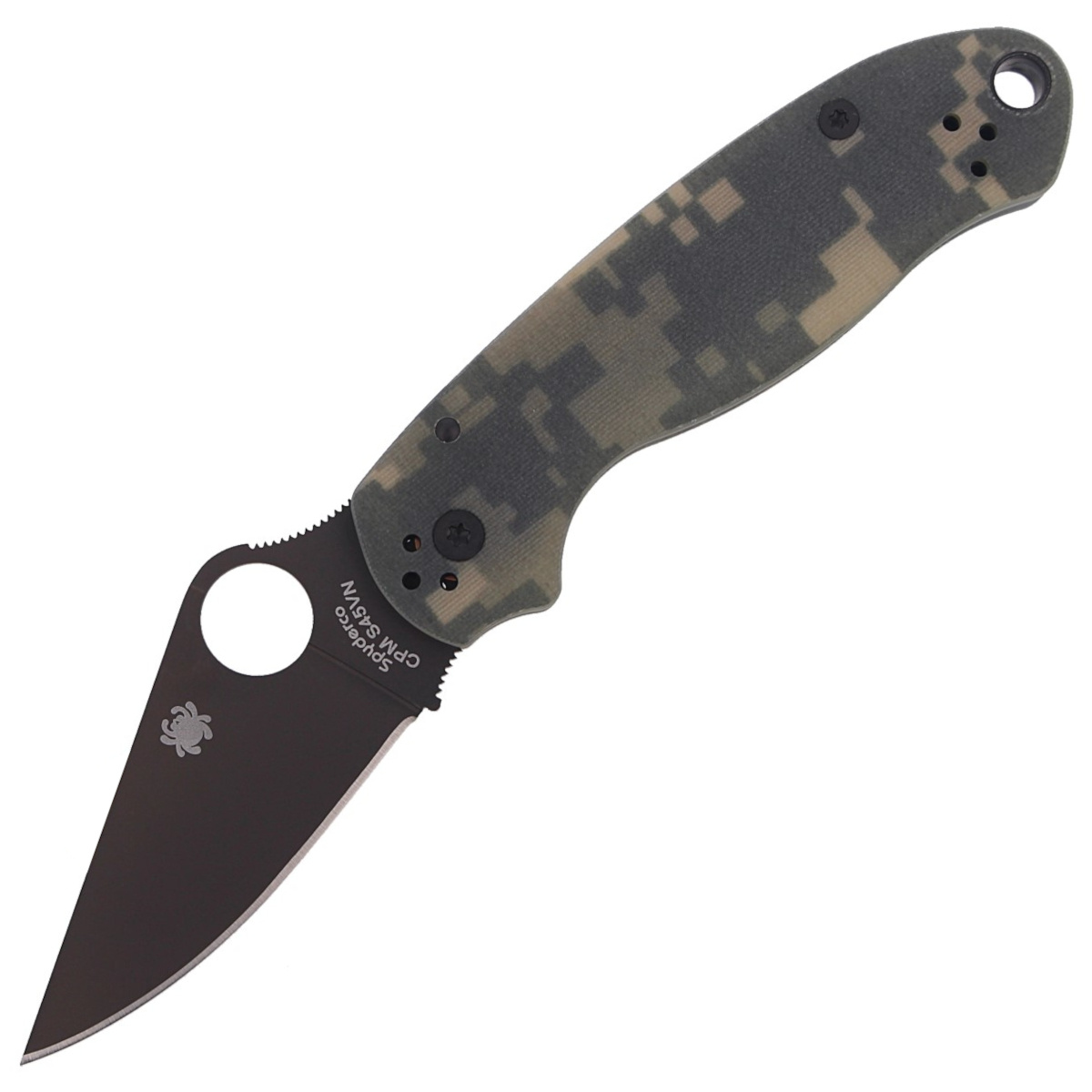 Nóż składany Spyderco Para 3 Digital Camo G10, Black DLC CPM S45VN by Sal, Eric Glesser (C223GPCMOBK) 1 Nóż składany Spyderco Para 3 Digital Camo G10, Black DLC CPM S45VN by Sal, Eric Glesser (C223GPCMOBK)-1