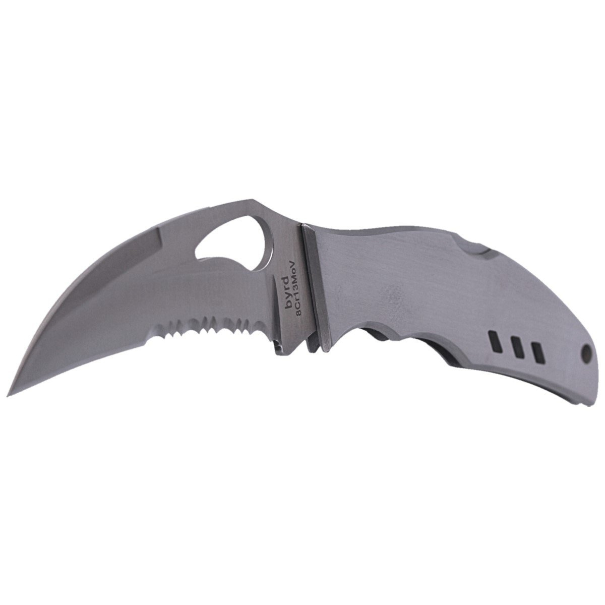 Nóż składany Spyderco Byrd Crossbill Stainless, Combo 8Cr13MoV (BY07PS) 2 Nóż składany Spyderco Byrd Crossbill Stainless, Combo 8Cr13MoV (BY07PS)-2