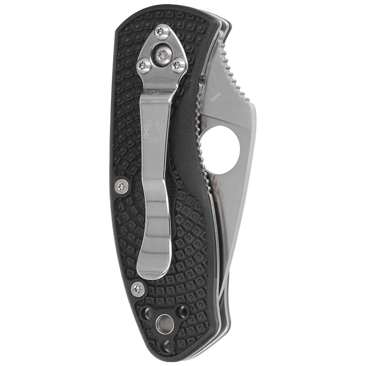 Nóż składany Spyderco Ambitious Black FRN, Plain 8Cr13MoV (C148PBK) 6 Nóż składany Spyderco Ambitious Black FRN, Plain 8Cr13MoV (C148PBK)-6