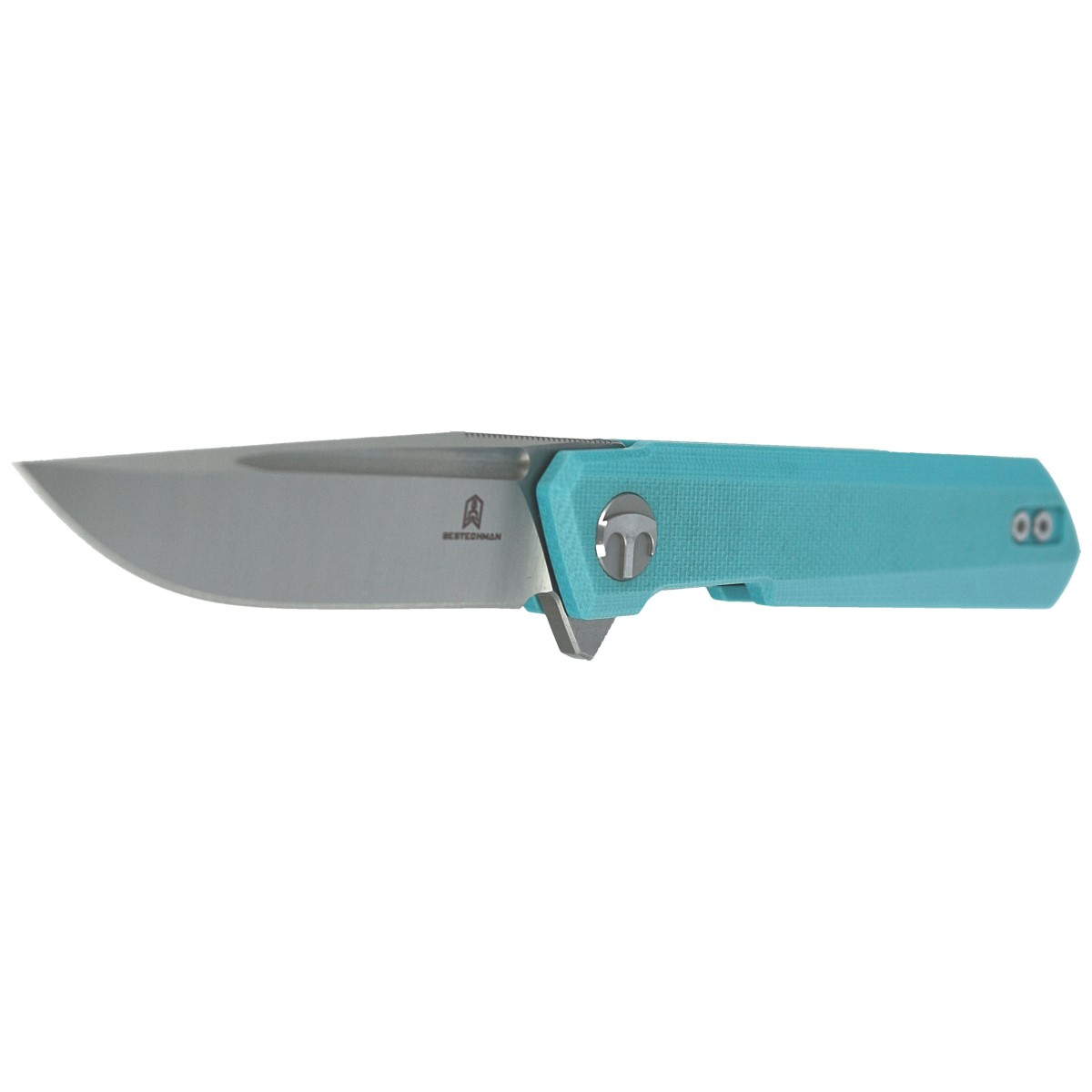 Nóż składany Bestechman Mini Dundee Light Blue G10, Stonewashed / Satin D2 by Ostap Hel (BMK03C) 2 jpg