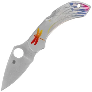 Nóż składany Spyderco Dragonfly Tattoo Stainless, Satin Plain VG-10 by Sal Glesser (C28PT)-1