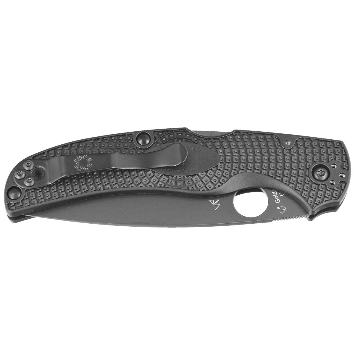 Nóż składany Spyderco Native Chief Black FRN, DLC CTS BD1N by Sal, Eric Glesser (C244PBBK) 2 Nóż składany Spyderco Native Chief Black FRN, DLC CTS BD1N by Sal, Eric Glesser (C244PBBK)-2