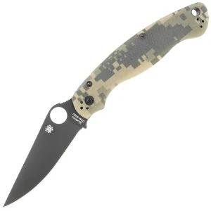 Nóż składany Spyderco Military 2 Digital Camo G10, Black DLC CPM S30V by Sal, Eric Glesser (C36GPCMOBK2)-1