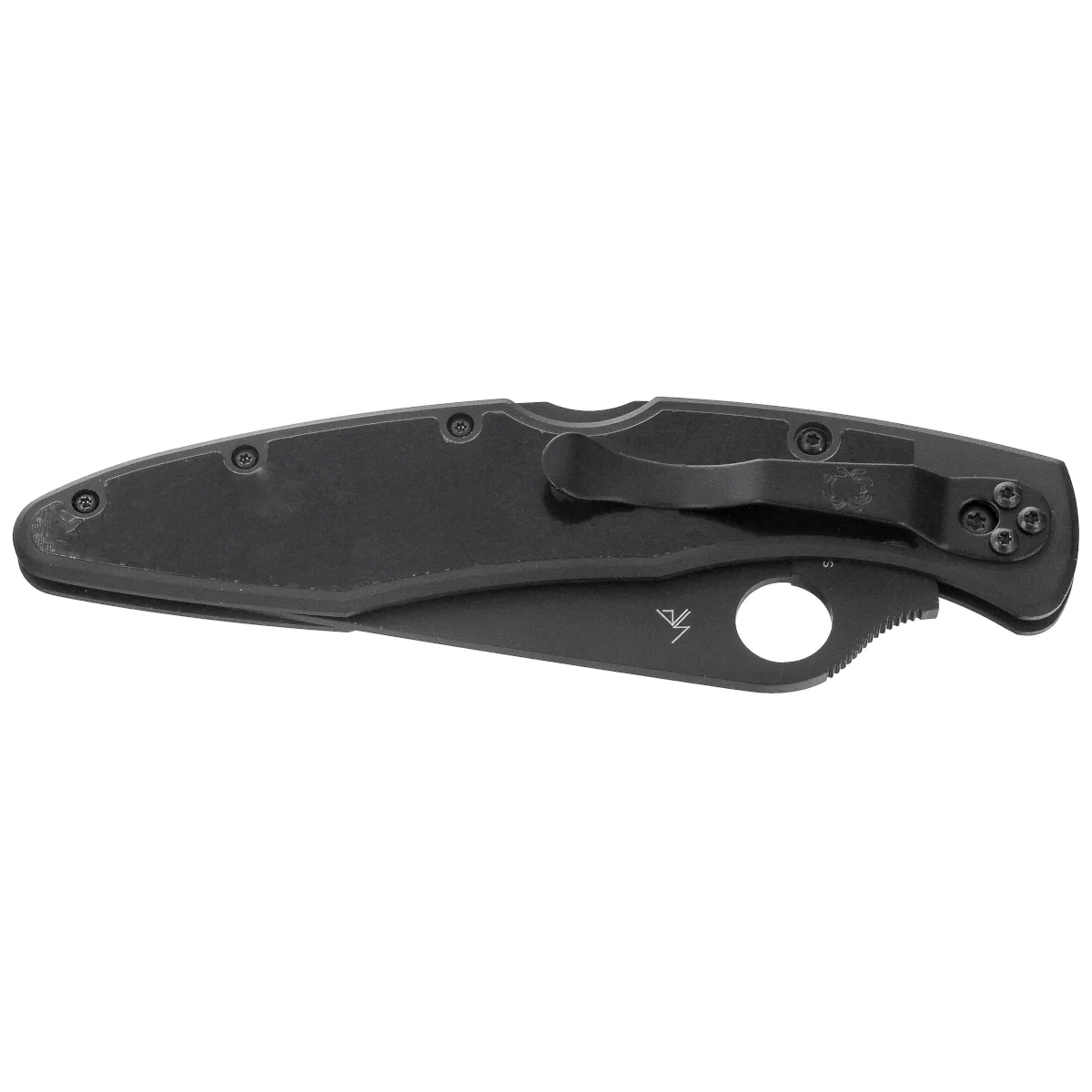 Nóż składany Spyderco Police Black TiCN Stainless Steel, Black TiCN VG-10 by Sal Glesser (C07BKP) 2 Nóż składany Spyderco Police Black TiCN Stainless Steel, Black TiCN VG-10 by Sal Glesser (C07BKP)-2