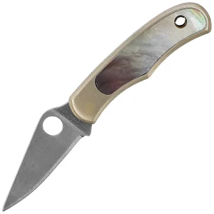 Nóż składany Spyderco Bug Nickel Silver/Abalone, Satin 12C27 (C133AP)-1