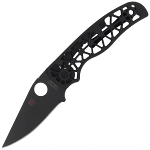 Nóż składany Spyderco Edgerati Black Aluminium, Black DLC CPM S30V by Sal Glesser (C266BKALBKP)-1