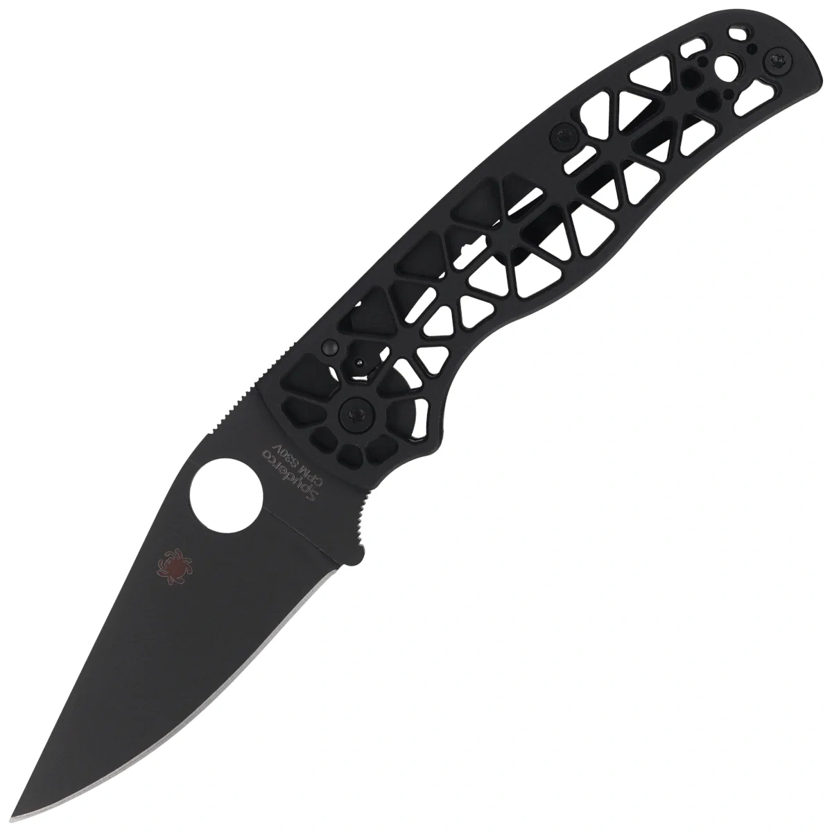 Nóż składany Spyderco Edgerati Black Aluminium, Black DLC CPM S30V by Sal Glesser (C266BKALBKP) 1 Nóż składany Spyderco Edgerati Black Aluminium, Black DLC CPM S30V by Sal Glesser (C266BKALBKP)-1