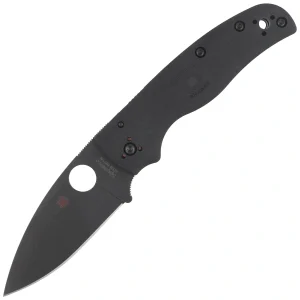 Nóż składany Spyderco Shaman Lightweight Black FRN, Black DLC CTS BD1N by Sal Glesser (C229PBBK)-1