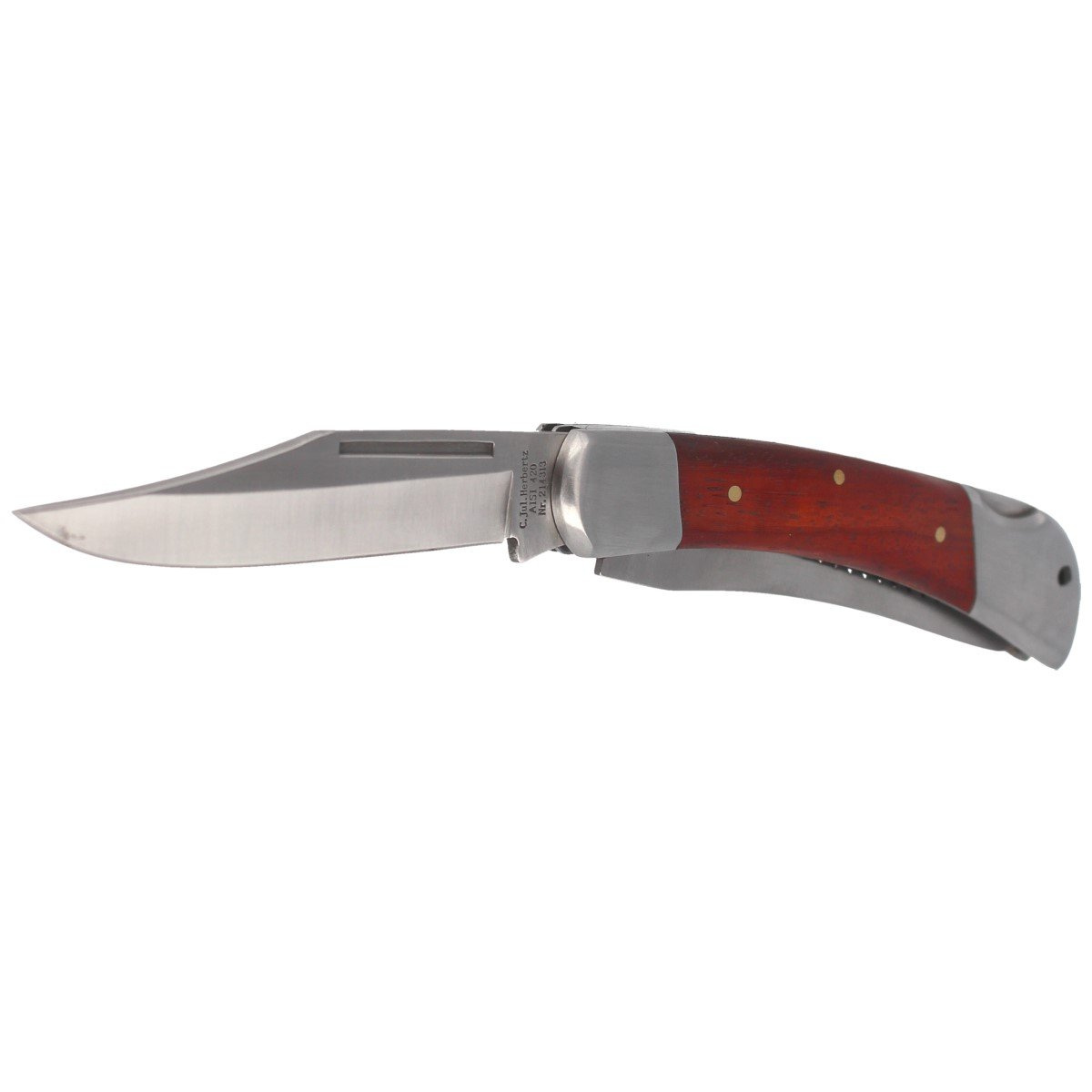 Nóż wędkarski 2 ostrza Herbertz CJH Pakka Wood, Satin (214313 - 10000332) 3 jpg