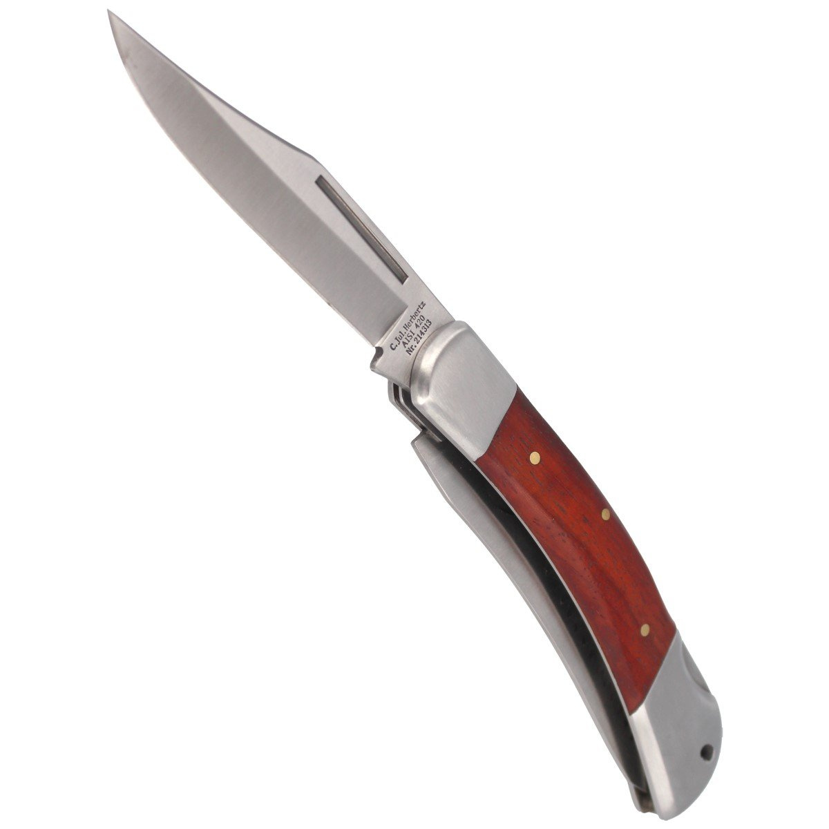Nóż wędkarski 2 ostrza Herbertz CJH Pakka Wood, Satin (214313 - 10000332) 5 jpg
