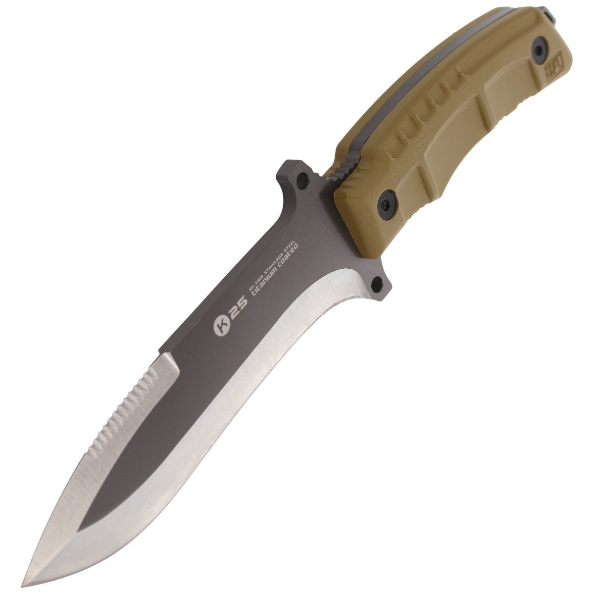 Nóż K25 Tactical Coyote SFL, Titanium Coated z ostrzałką (31959) 5 jpg