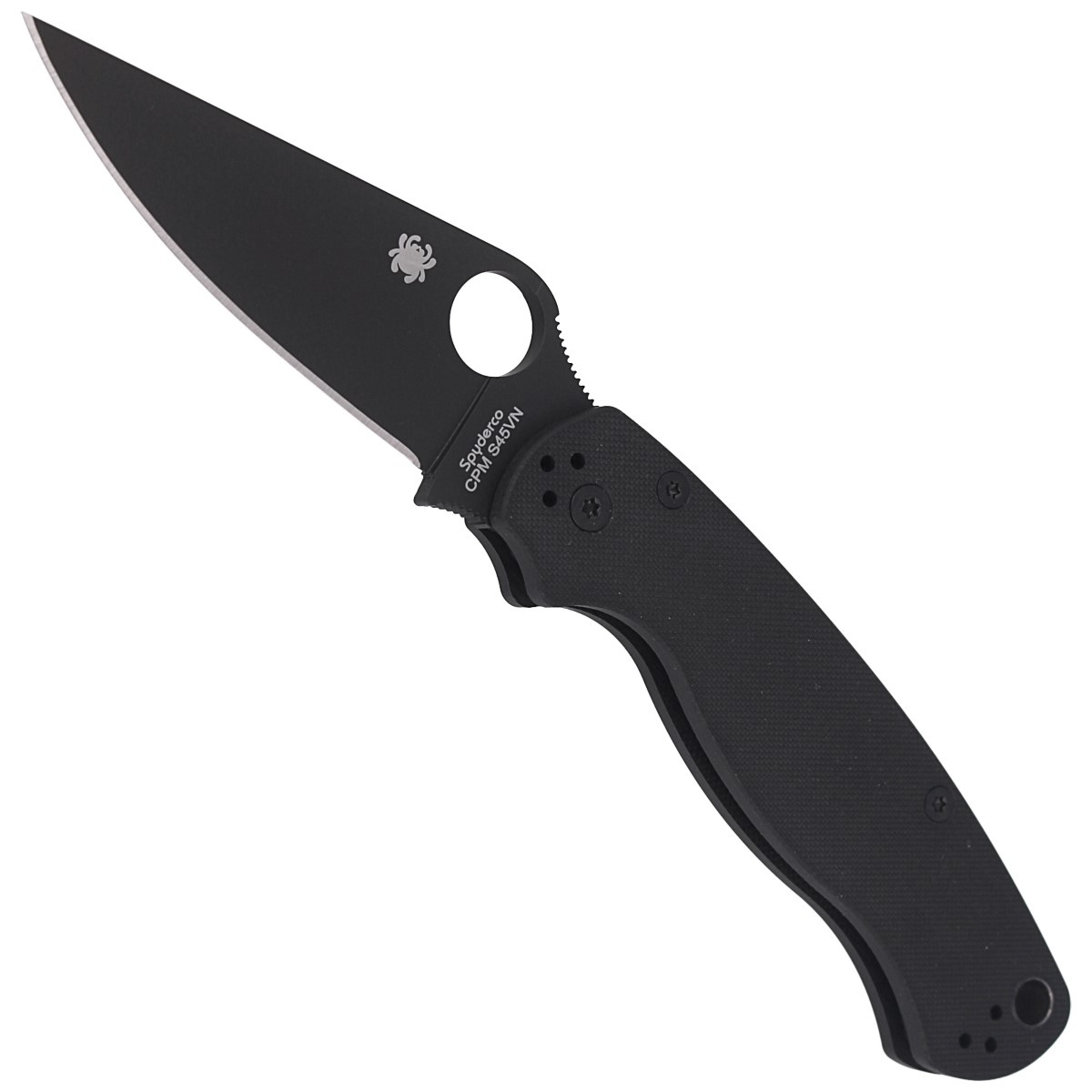 Nóż składany Spyderco Para Military 2 Black G10, Black DLC CPM S45VN by Sal, Eric Glesser (C81GPBK2) 4 jpg