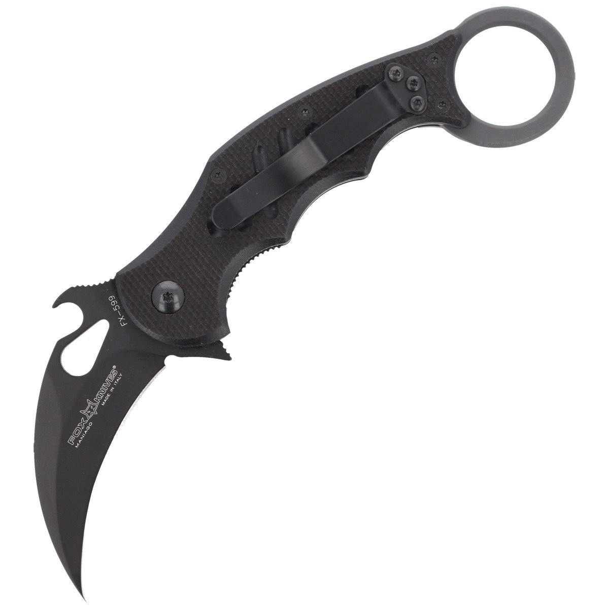 Nóż składany FOX Folding Karambit Emerson Opener G10 Black (FX-599) 1 jpg