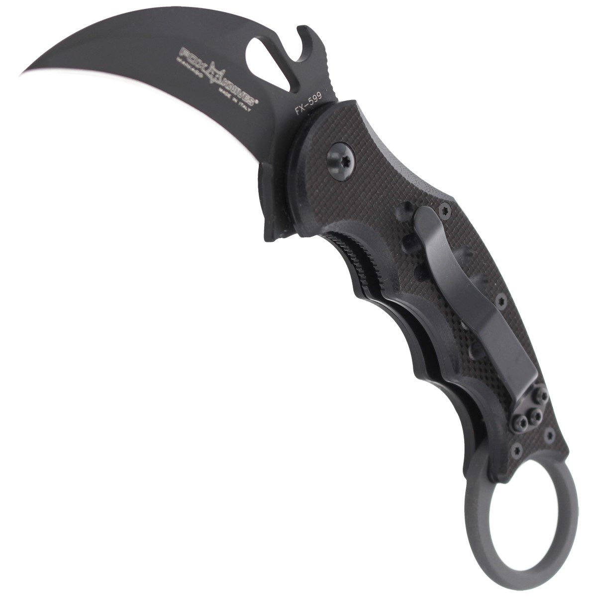 Nóż składany FOX Folding Karambit Emerson Opener G10 Black (FX-599) 4 jpg