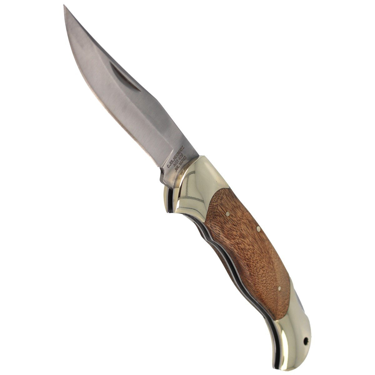 Nóż składany Herbertz CJH Burl Wood/Nickel Silver, Satin 420 (163112) 4 jpg