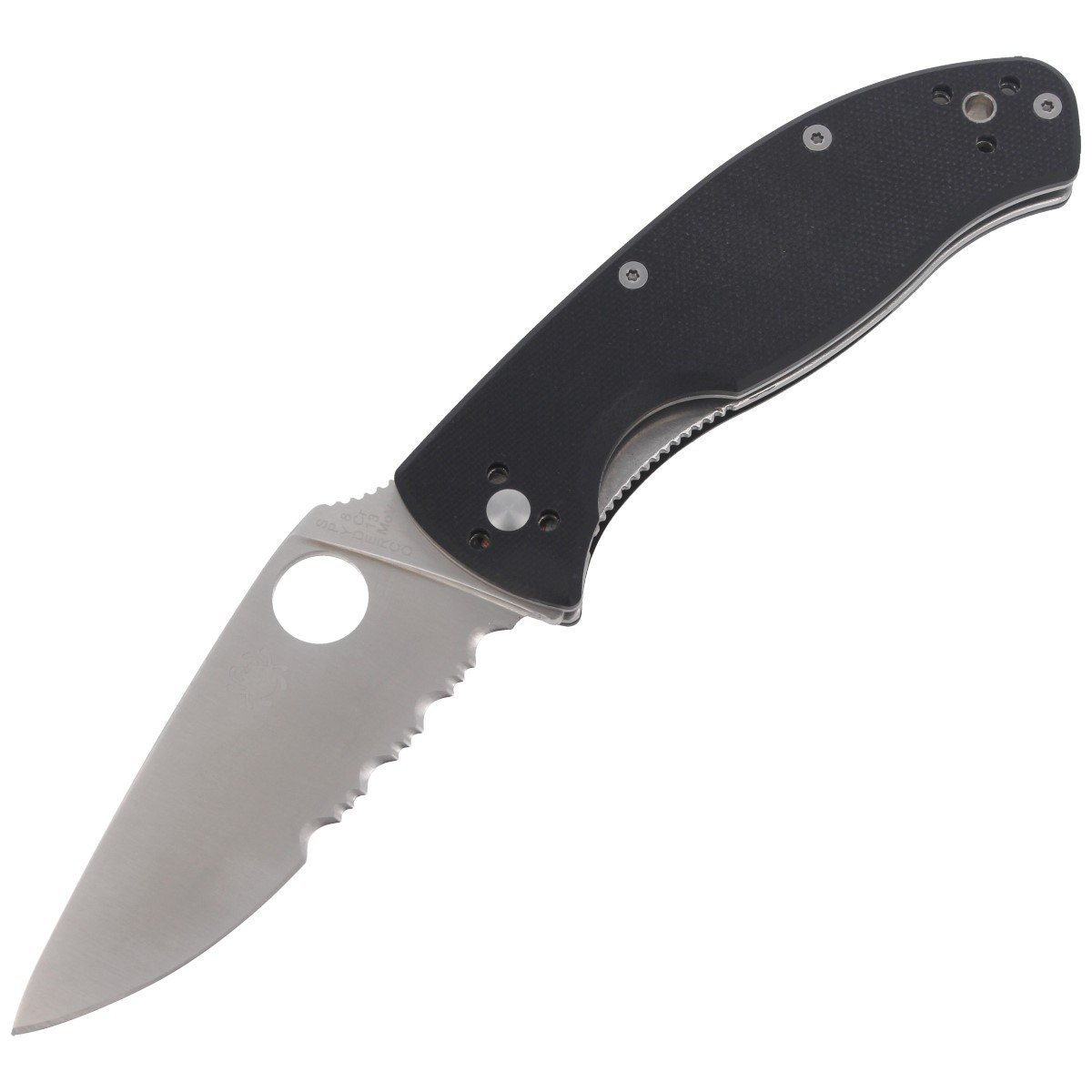 Nóż składany Spyderco Tenacious Black G10, Satin Combo 8Cr13MoV by Eric Glesser (C122GPS) 1 jpg