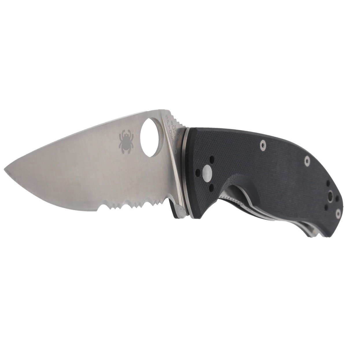Nóż składany Spyderco Tenacious Black G10, Satin Combo 8Cr13MoV by Eric Glesser (C122GPS) 2 jpg