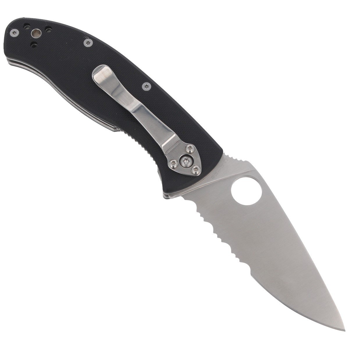 Nóż składany Spyderco Tenacious Black G10, Satin Combo 8Cr13MoV by Eric Glesser (C122GPS) 3 jpg