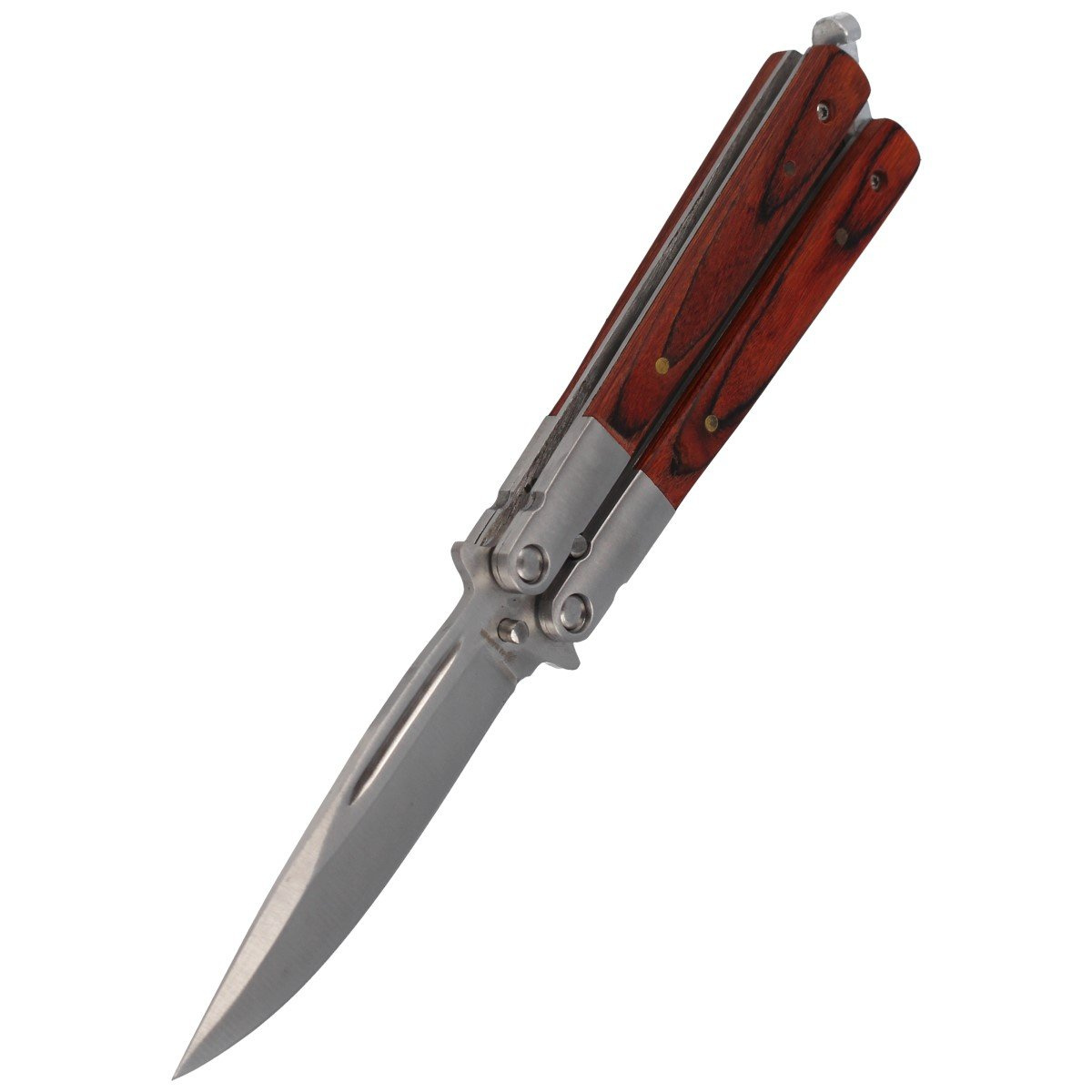 Nóż motylek Martinez Albainox Balisong Wood 88mm (02070) 4 jpg