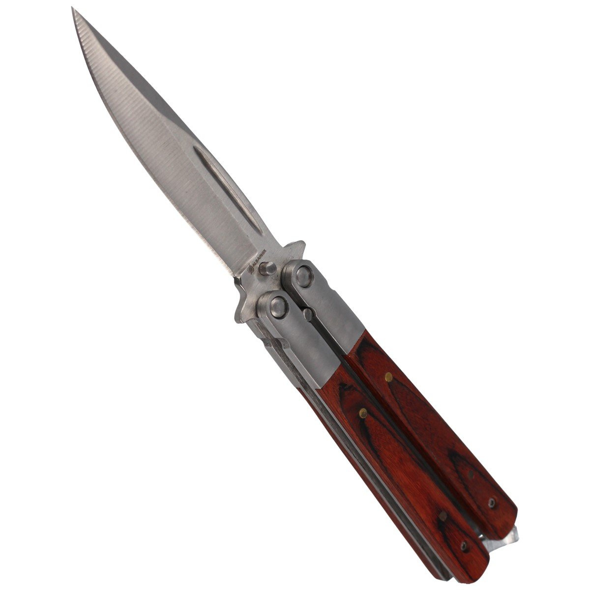 Nóż motylek Martinez Albainox Balisong Wood 88mm (02070) 5 jpg