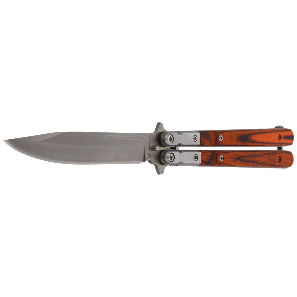 Nóż motylek Martinez Albainox Balisong Wood, Satin Finish (02071) 2 jpg