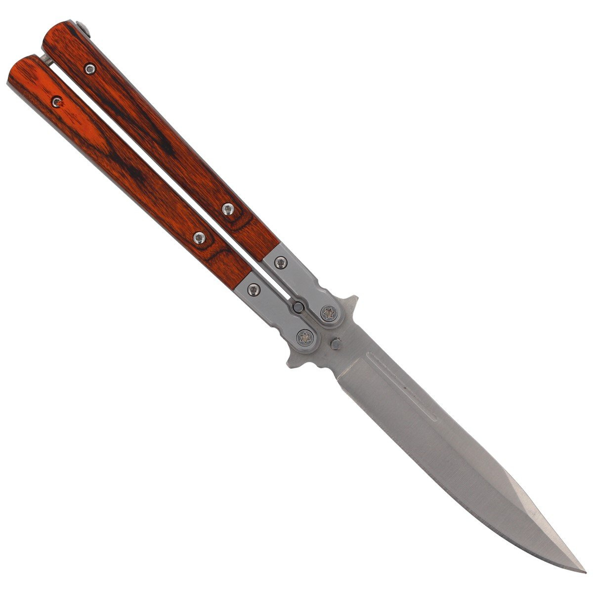 Nóż motylek Martinez Albainox Balisong Wood, Satin Finish (02071) 3 jpg