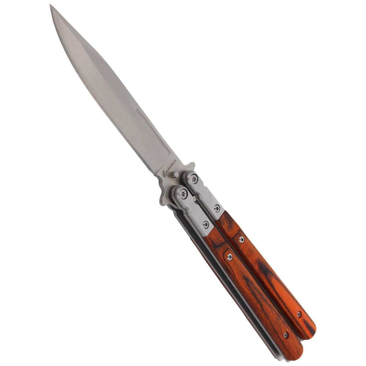 Nóż motylek Martinez Albainox Balisong Wood, Satin Finish (02071) 5 jpg