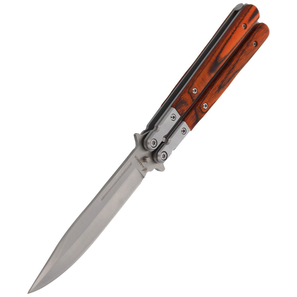 Nóż motylek Martinez Albainox Balisong Wood, Satin Finish (02071) 6 jpg