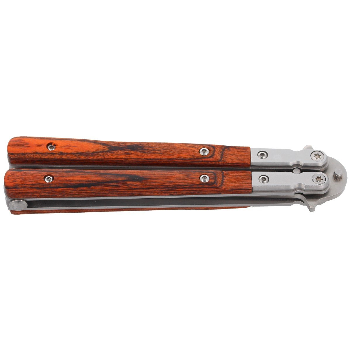 Nóż motylek Martinez Albainox Balisong Wood, Satin Finish (02071) 4 jpg