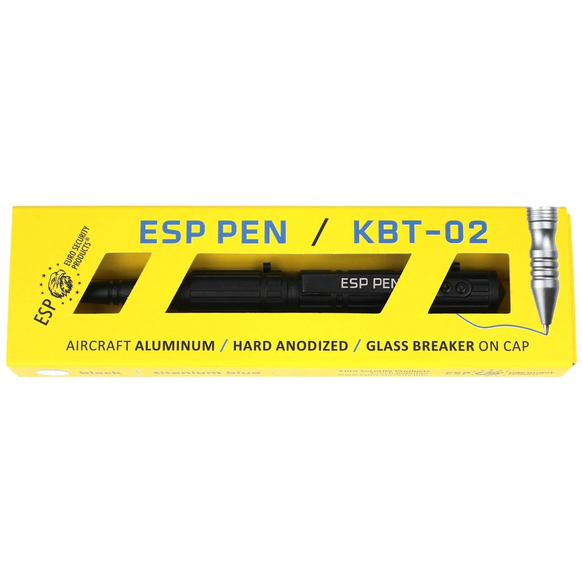Długopis taktyczny ESP Black z aluminium lotniczego, 160 mm 3 jpg