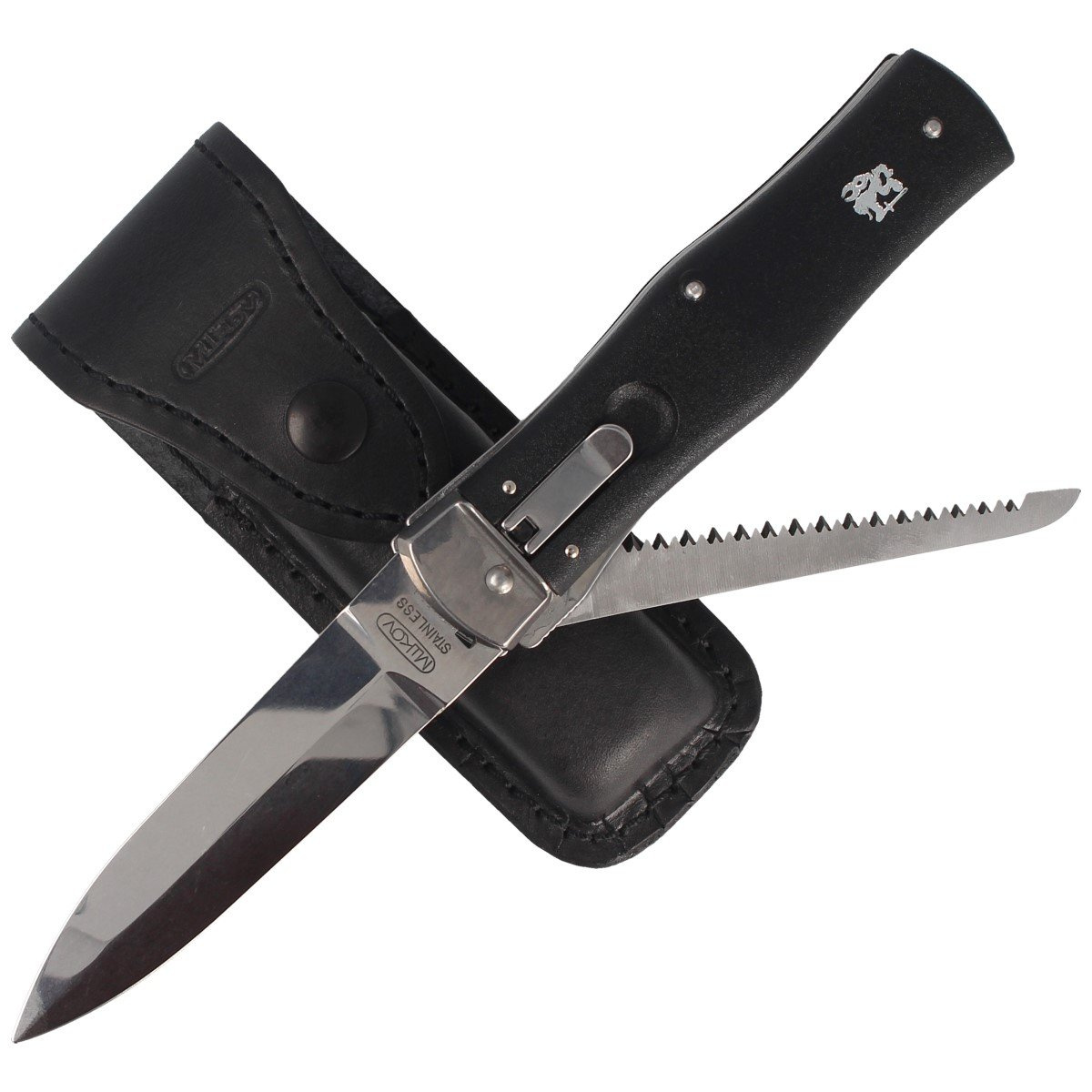 Nóż sprężynowy Mikov Predator ABS z Piłą (241-NH-2/KP BLACK) 4 jpg