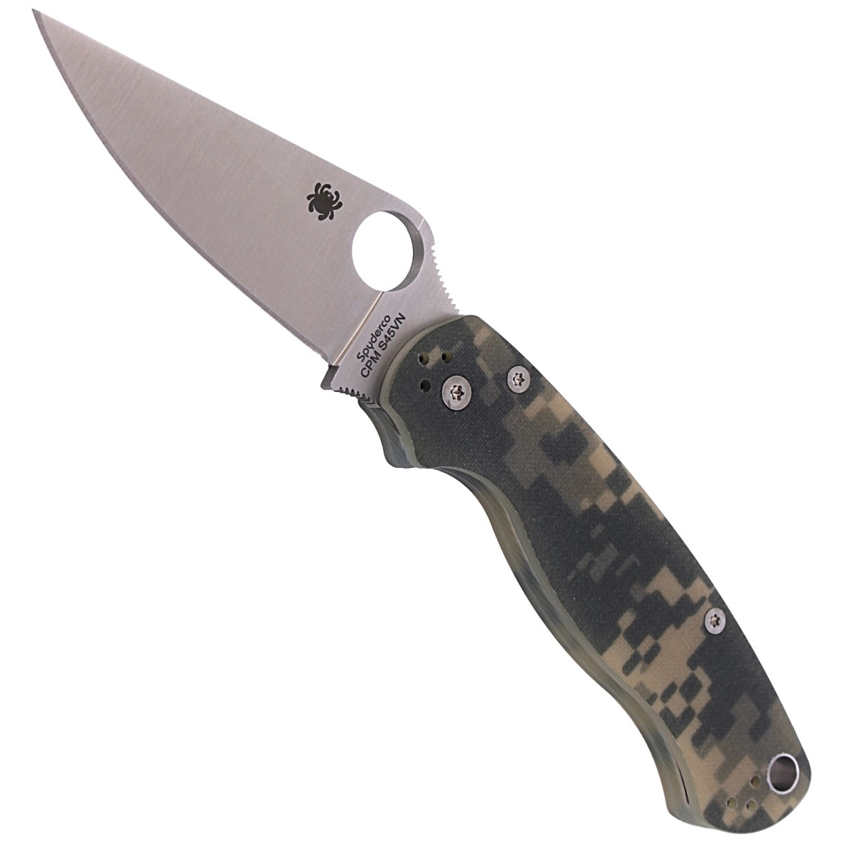 Nóż składany Spyderco Para Military 2 Digital Camo G10, Satin CPM S45VN by Sal, Eric Glesser (C81GPCMO2) 4 jpg