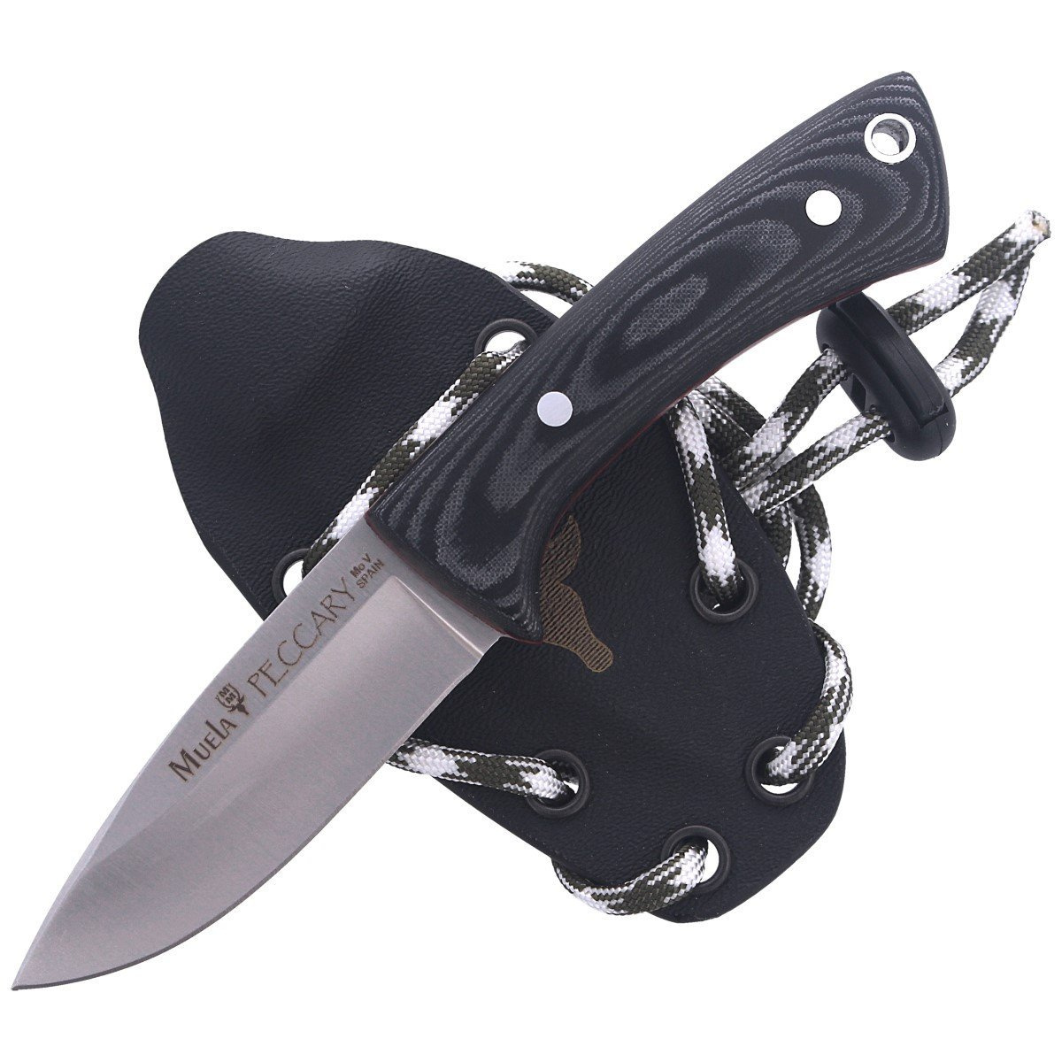 Nóż na szyję Muela Peccary-8M Neck Knife Black Micarta, Satin X50CrMoV15 7 jpg