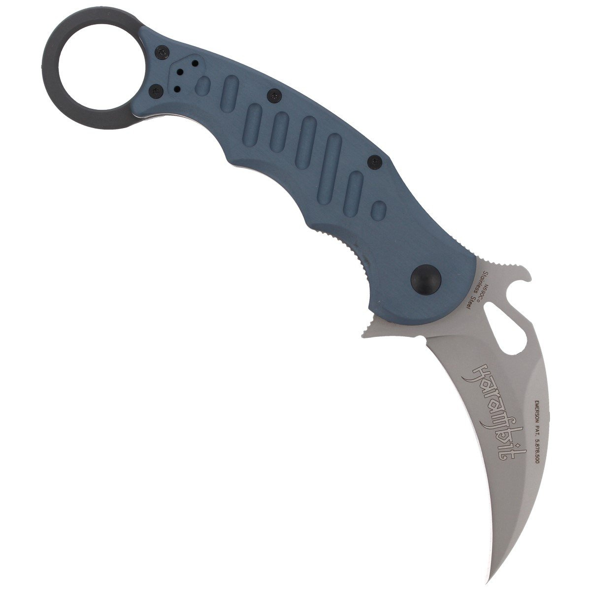 Nóż składany Fox Karambit w/ Emerson Wave Grey Aluminium, Sandblasted N690Co (478) 3 jpg