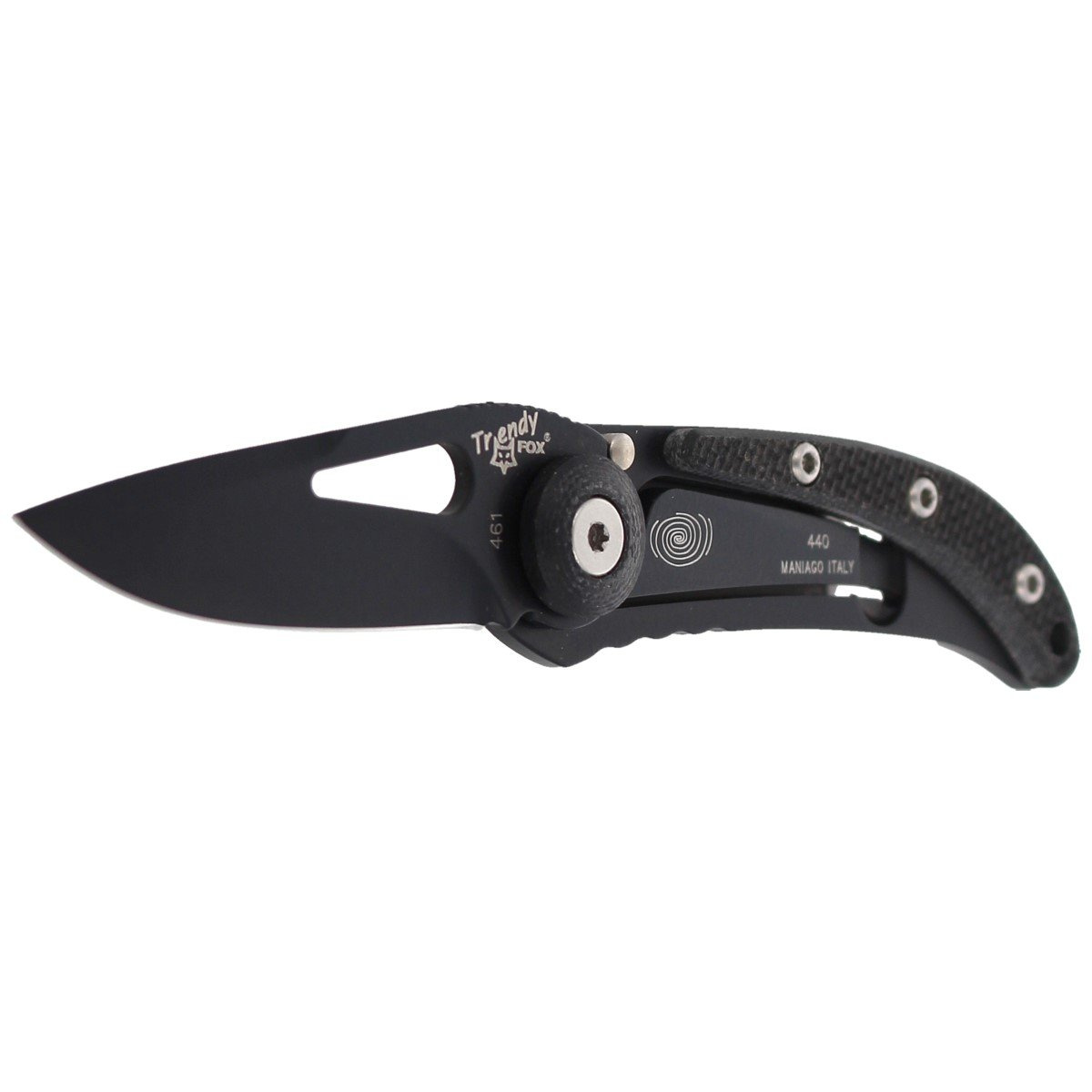 Nóż składany Fox Trendy Black G10, Black PVD 440C by Moris Baroni (461G10) 2 jpg
