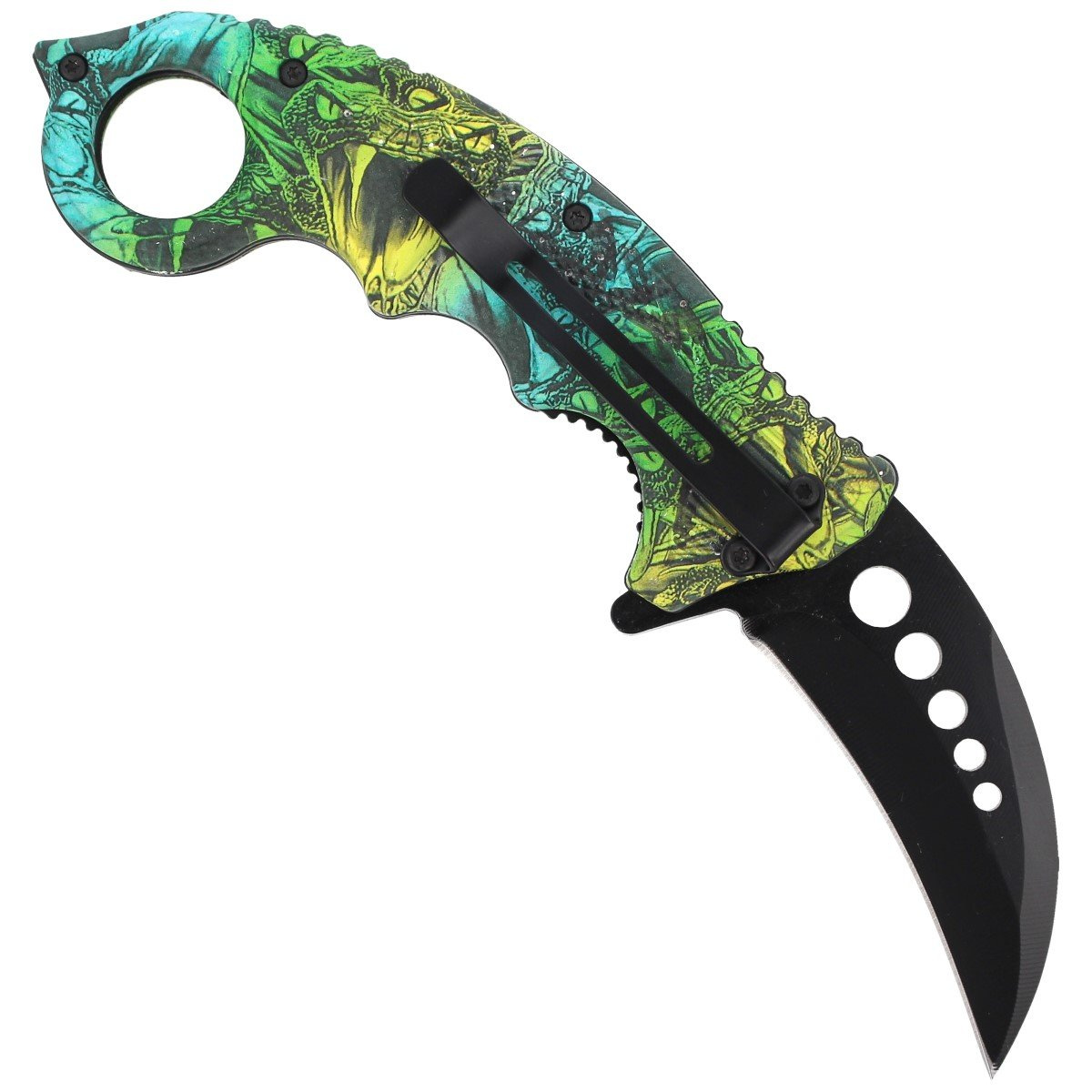 Nóż składany karambit Herbertz CJH Snake Design, Black Blade (ART000139 - 572613) 3 jpg