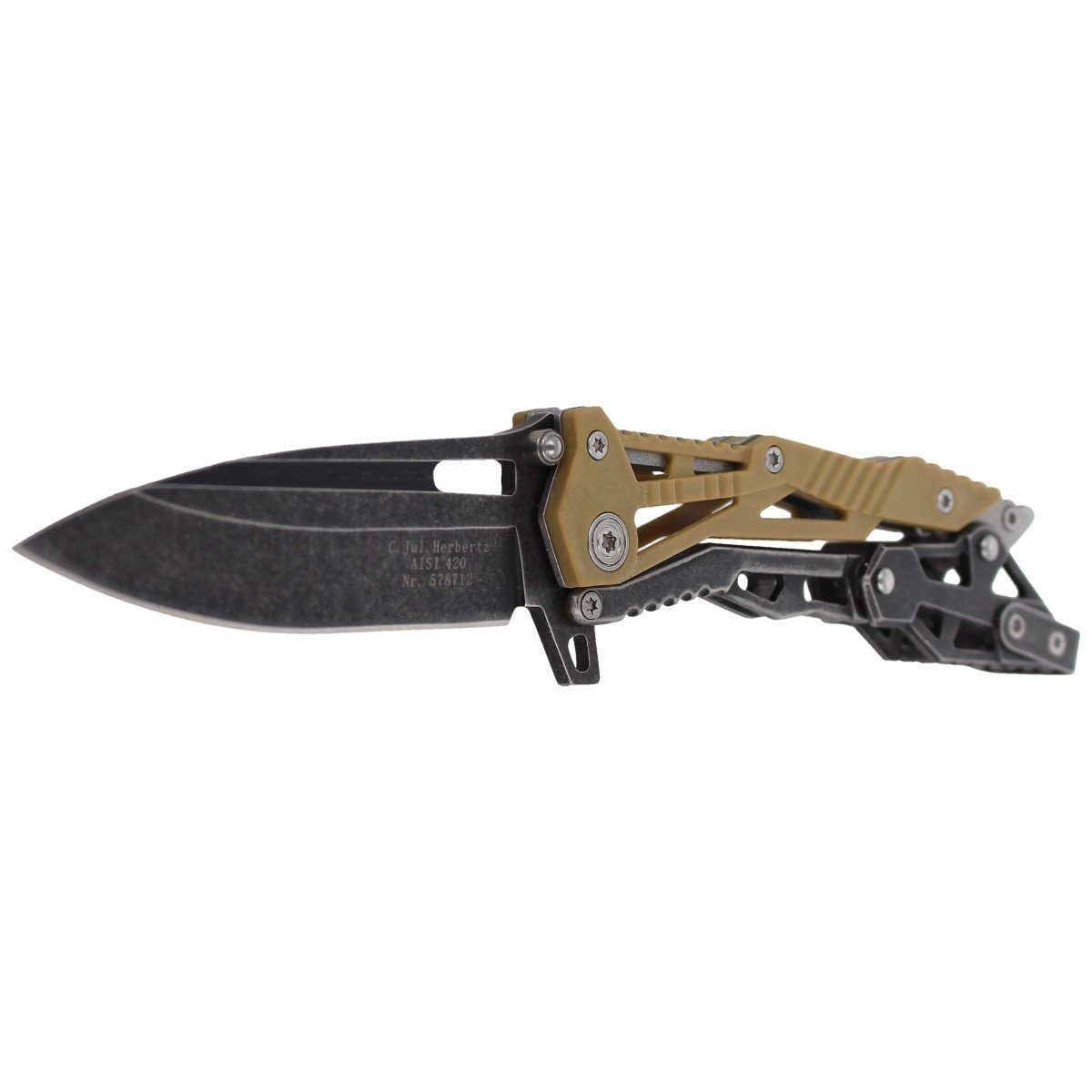 Nóż składany Herbertz CJH Desert G10, Stonewashed 420 (10000339) 2 jpg