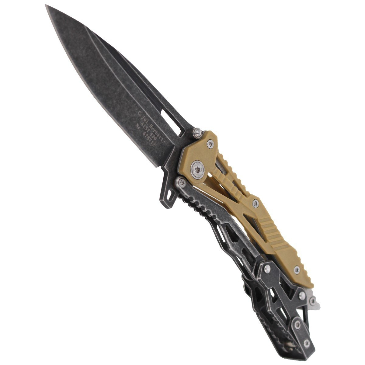 Nóż składany Herbertz CJH Desert G10, Stonewashed 420 (10000339) 5 jpg