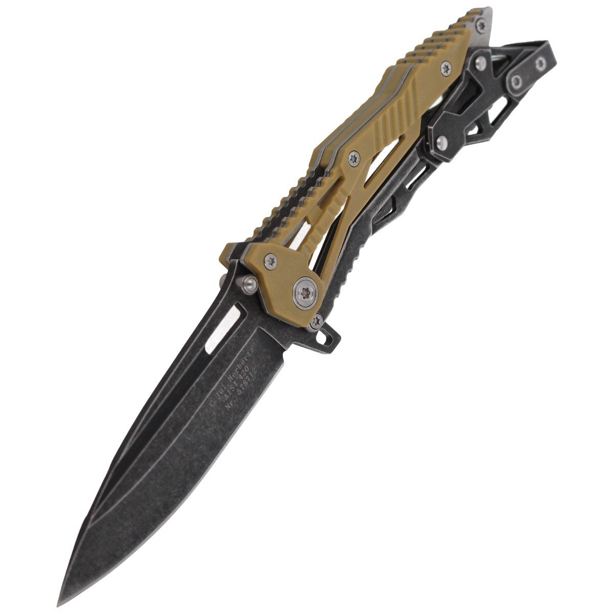 Nóż składany Herbertz CJH Desert G10, Stonewashed 420 (10000339) 6 jpg