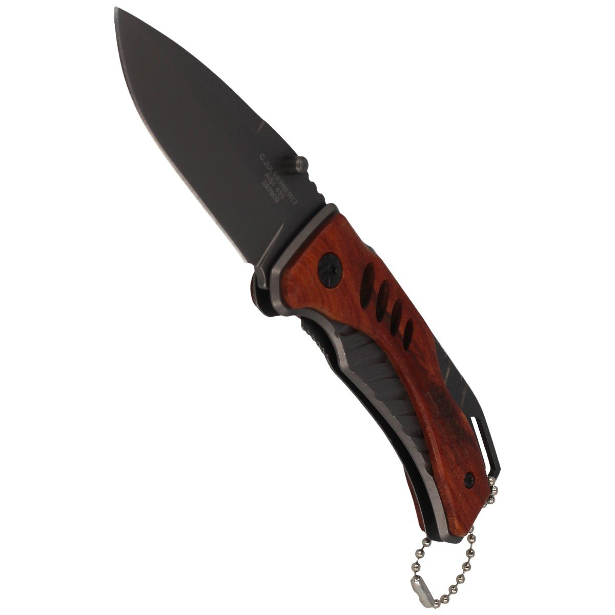 Nóż składany Herbertz Solingen Cocobolo Wood, Titanium Coated (582909) 4 jpg