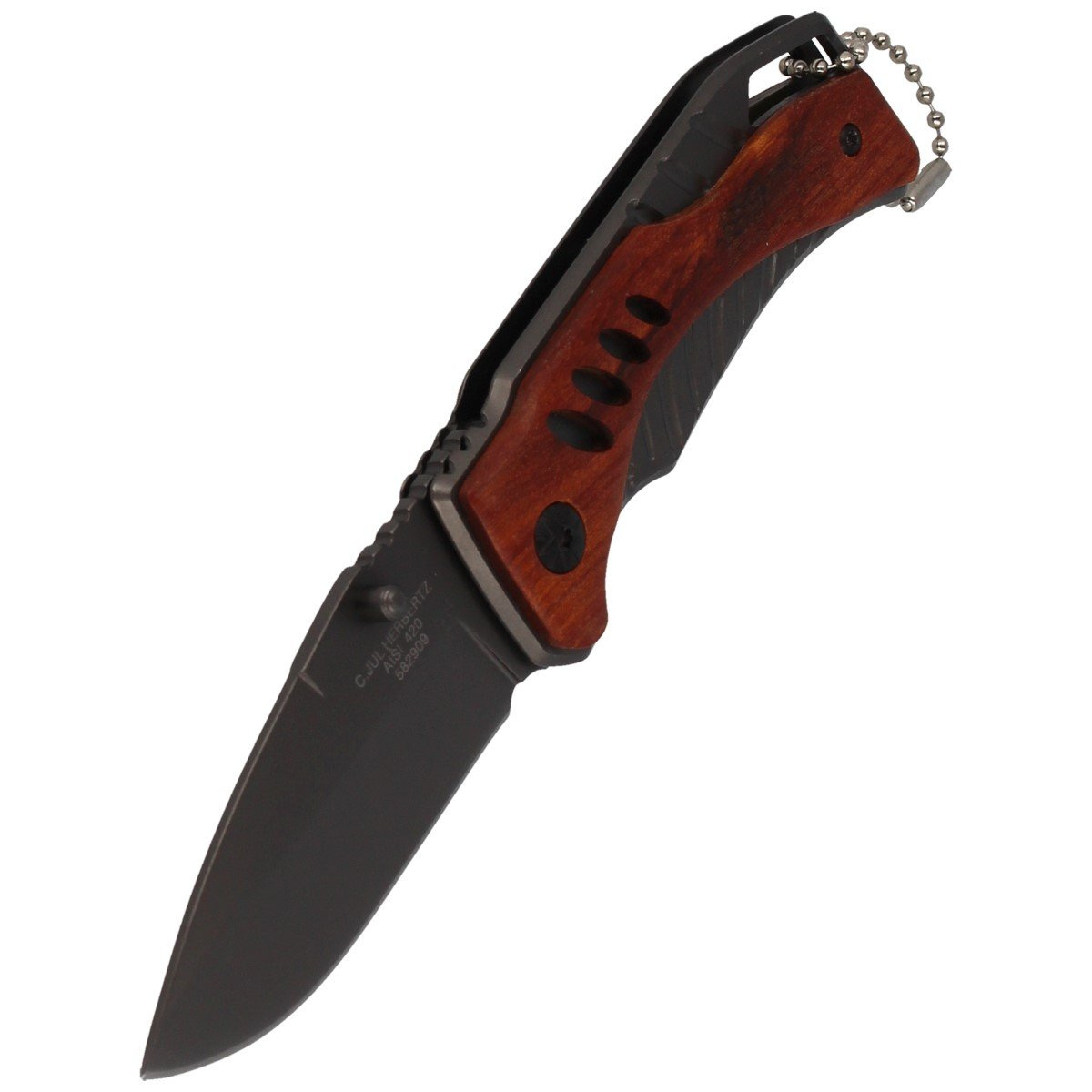 Nóż składany Herbertz Solingen Cocobolo Wood, Titanium Coated (582909) 5 jpg