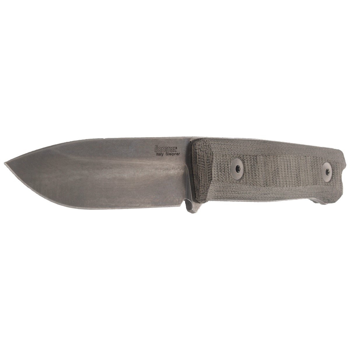 Nóż LionSteel Bushcraft Micarta Green, Stone Washed (B40 CVG) 3 jpg