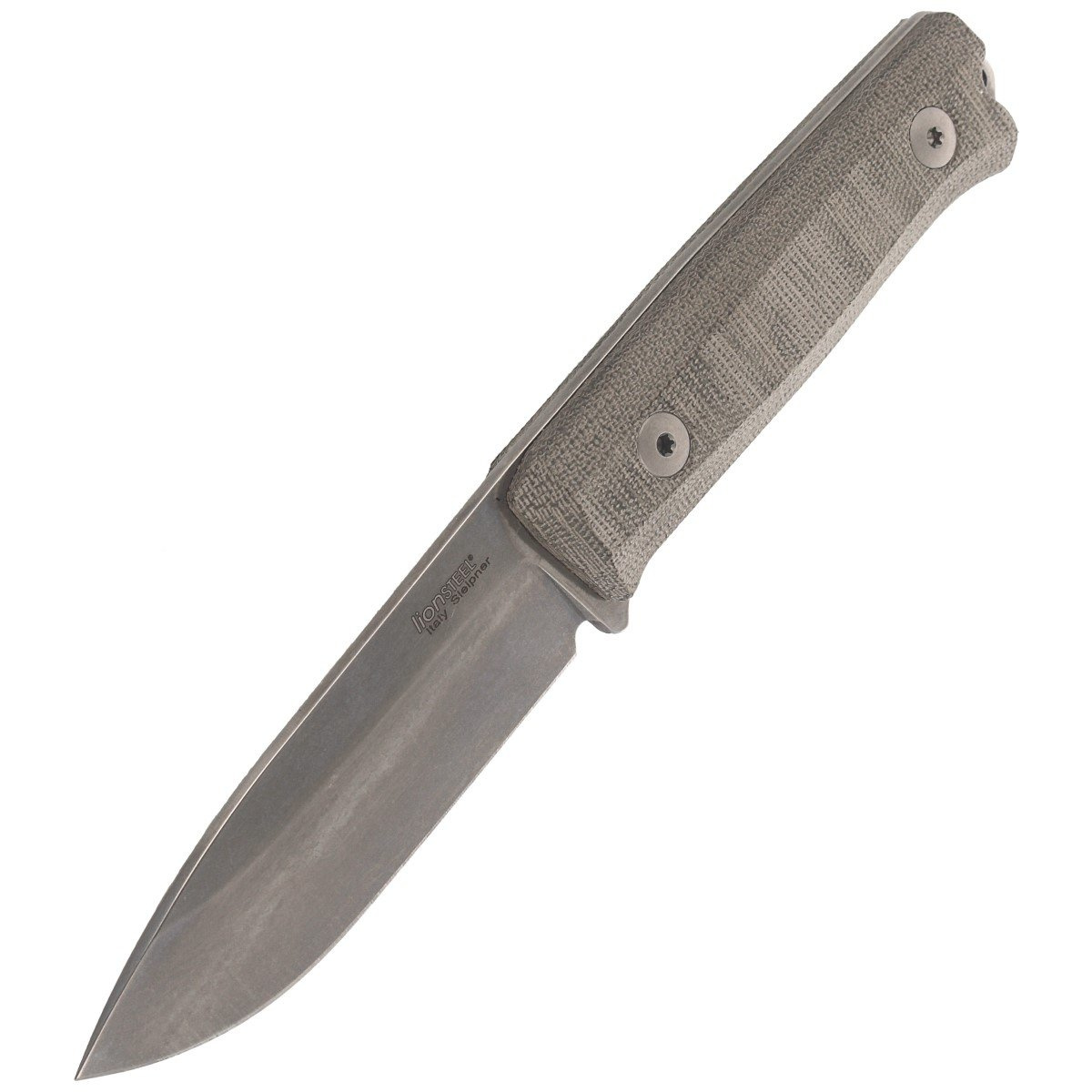 Nóż LionSteel Bushcraft Micarta Green, Stone Washed (B40 CVG) 8 jpg