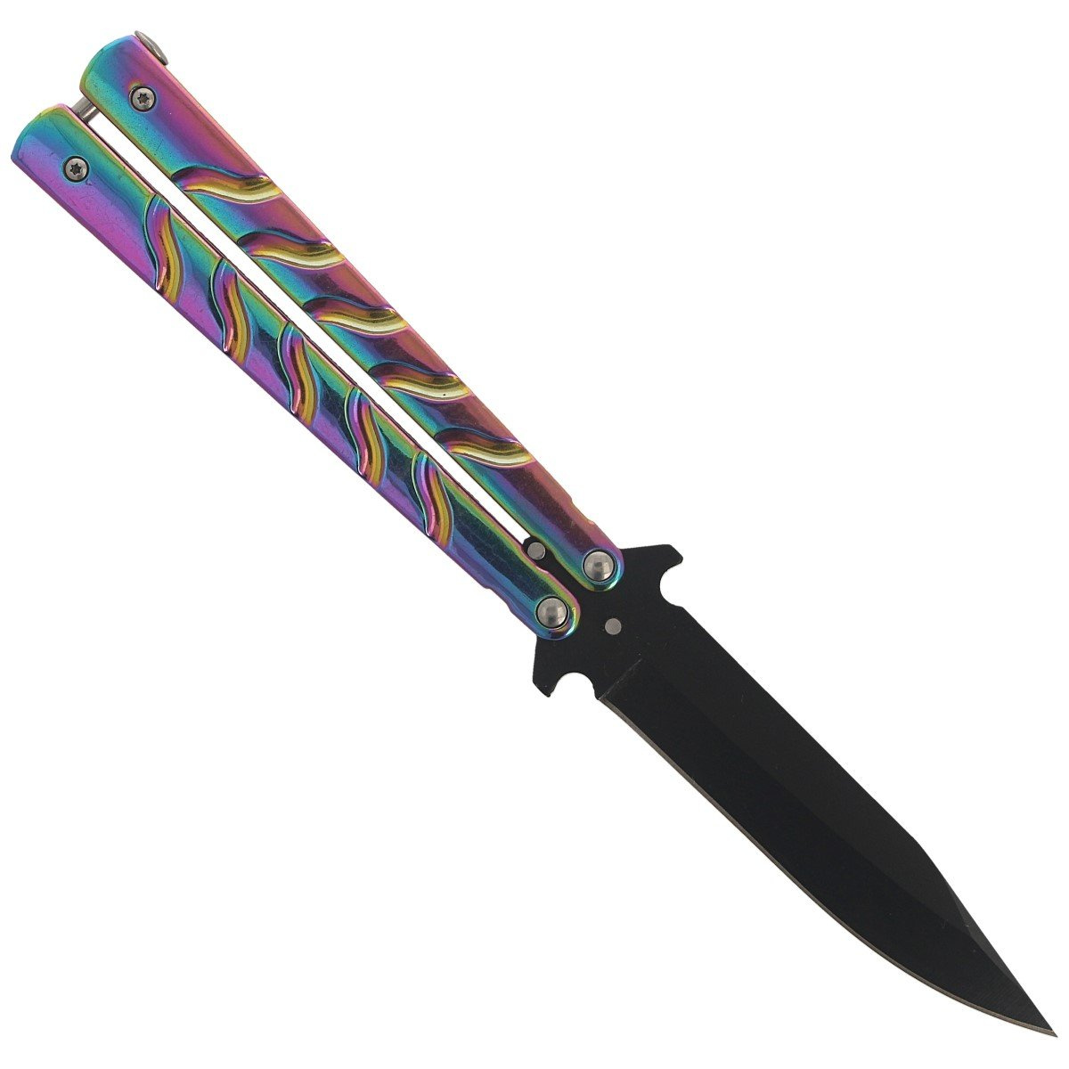 Nóż motylek Martinez Albainox Balisong Colours-Black (02122) 4 jpg