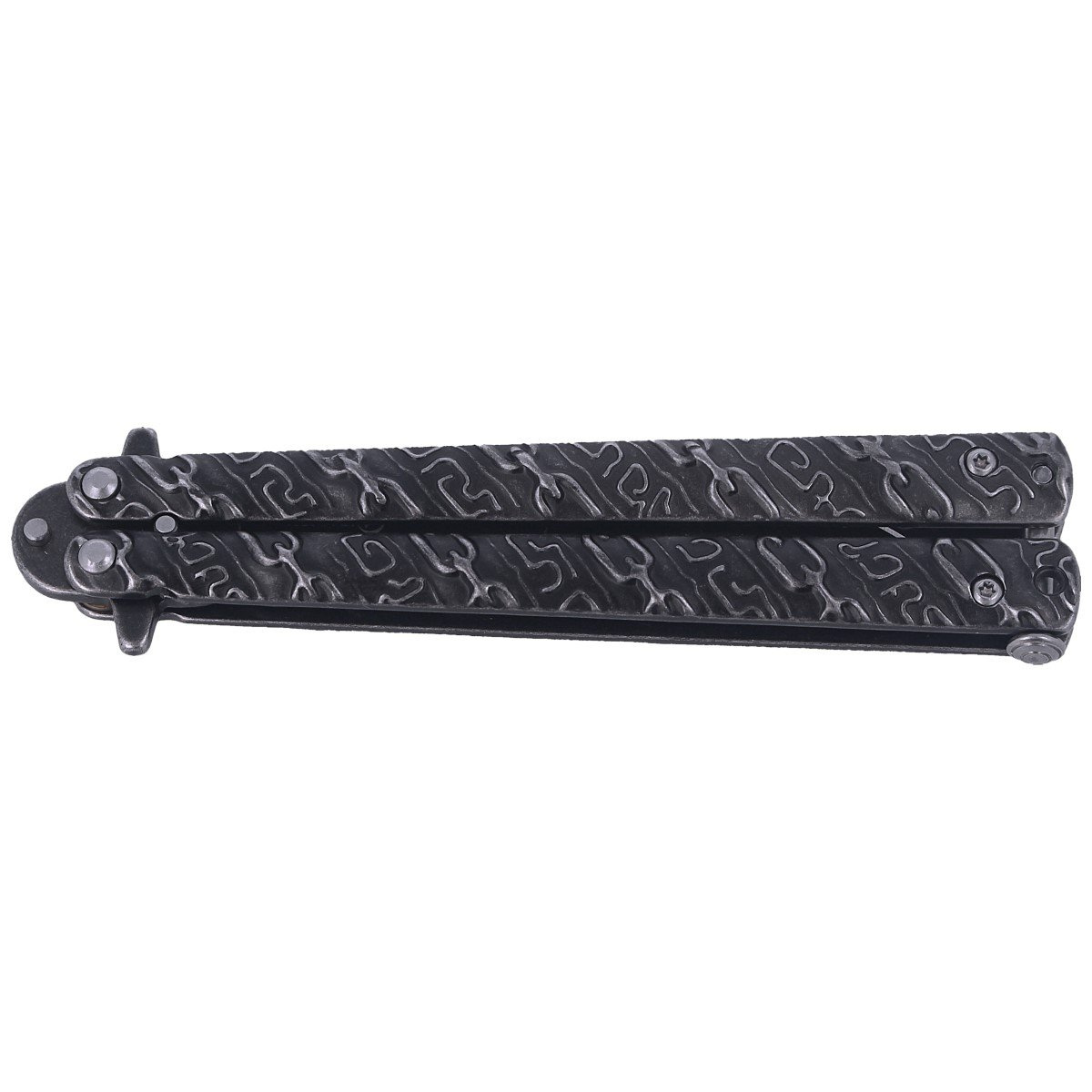Nóż motylek Martinez Albainox Balisong Hell Chain, Stone Wash (02183) 6 jpg