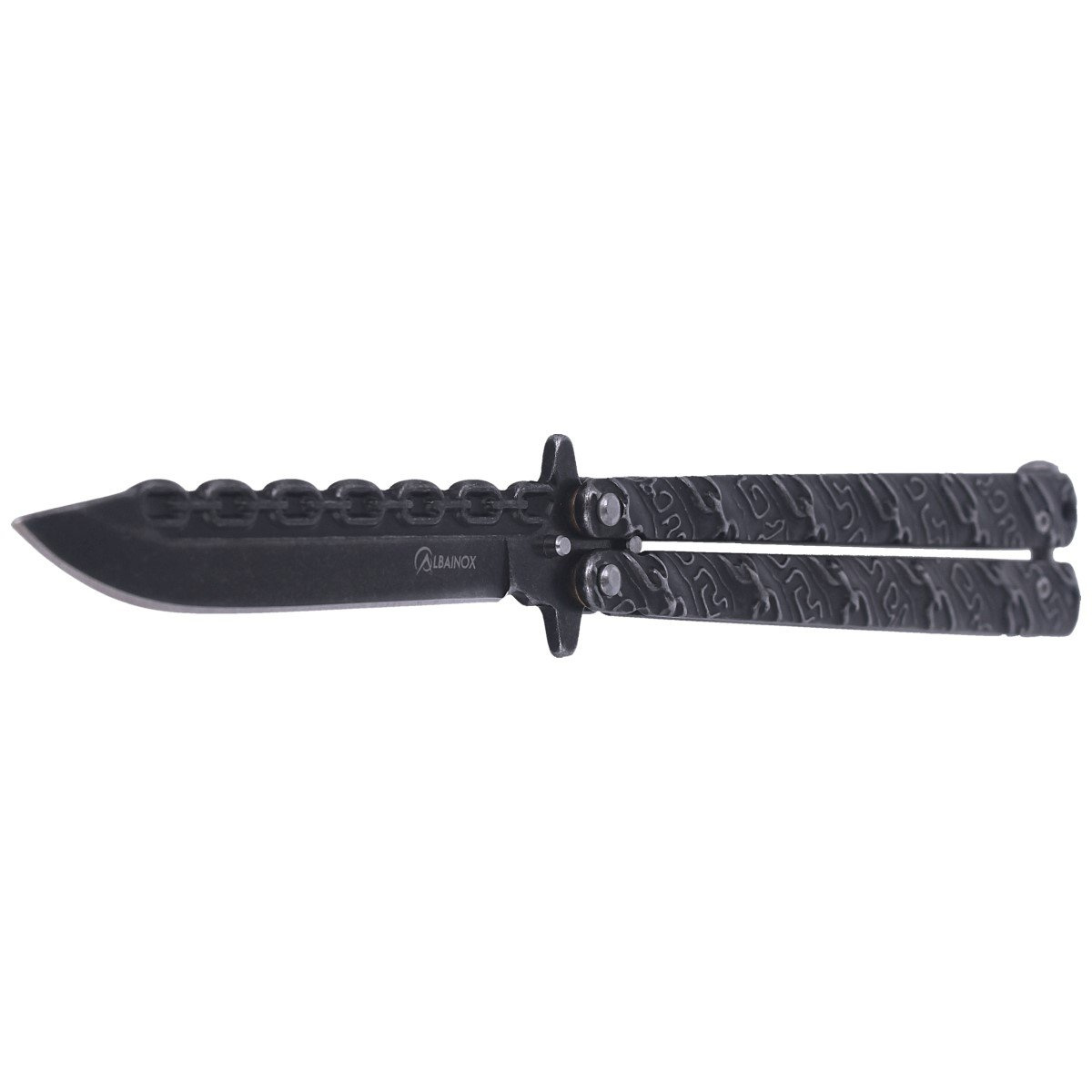 Nóż motylek Martinez Albainox Balisong Hell Chain, Stone Wash (02183) 8 jpg