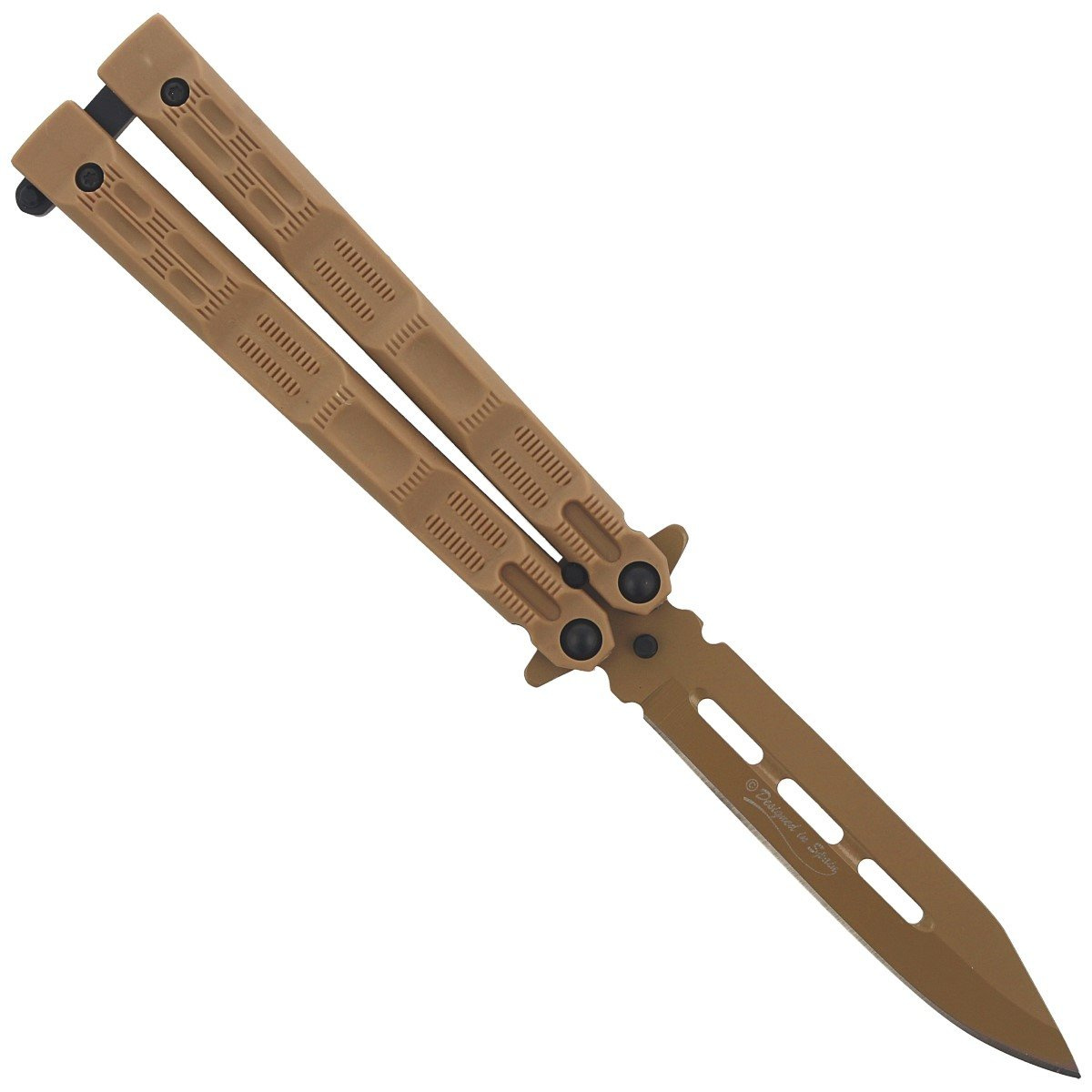 Nóż motylek Martinez Albainox Balisong, Coyote Finish (36226) 3 jpg