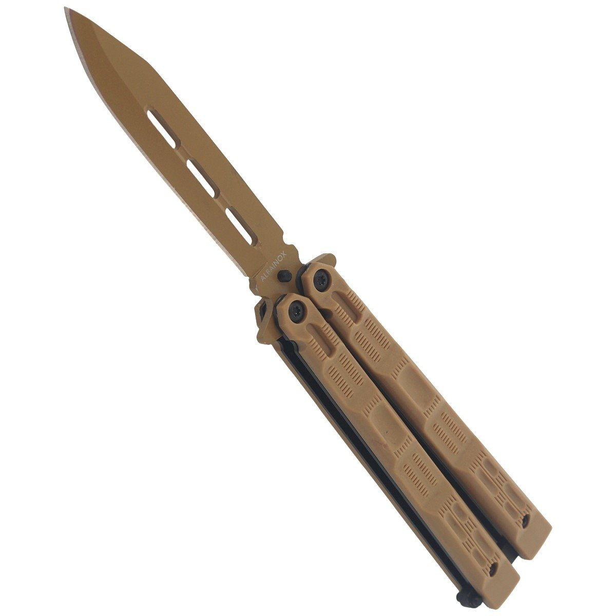 Nóż motylek Martinez Albainox Balisong, Coyote Finish (36226) 4 jpg