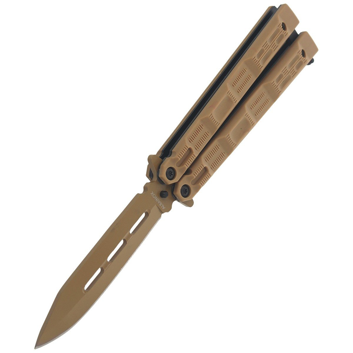 Nóż motylek Martinez Albainox Balisong, Coyote Finish (36226) 5 jpg